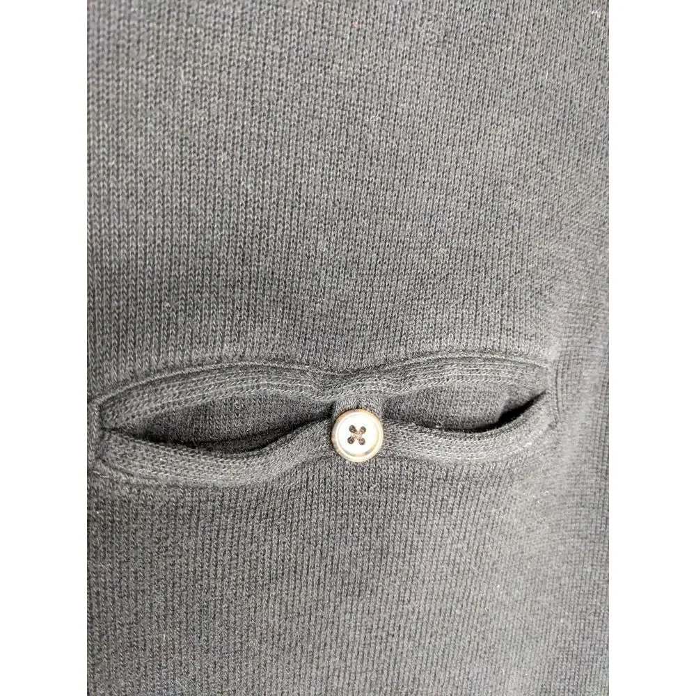 Pendleton Mens 1/4 ZIP Sweater Black Large 100%‎ Cotton Long Sleeve